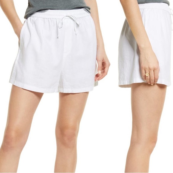 Treasure & Bond Pants - NWT Treasure & Bond Linen Blend Drawstring Shorts